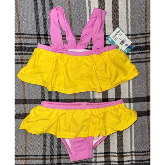 Girls Bathing Suit, Sunshine Zone Two-Piece Swimsuit - Picture 2 of 6